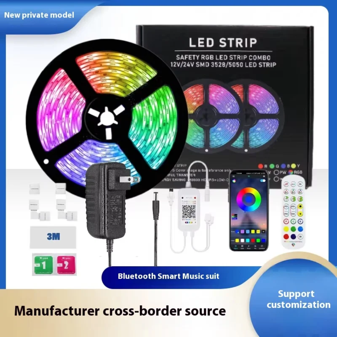 LED Light Strip 5050 Bluetooth DC 12V Light Strip Kit 10 Meters Per Strip with Bluetooth Control for