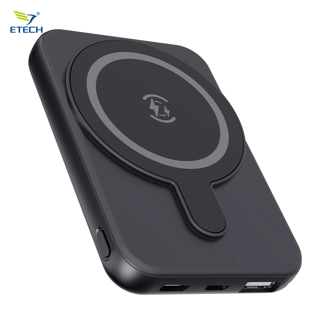 Executive Portable Charger 5000mAh Battery 15W PD Leather Finish OEM/ODM Support Professional Wireless Power Bank Magnetic