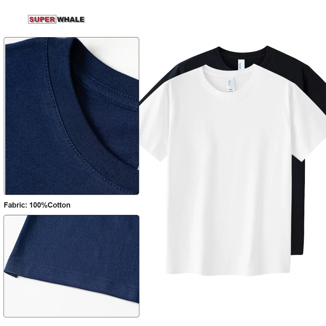 High Quality Heavyweight Loose Round Neck Oversize Drop Shoulder T-shirt Plain Custom T-shirt
