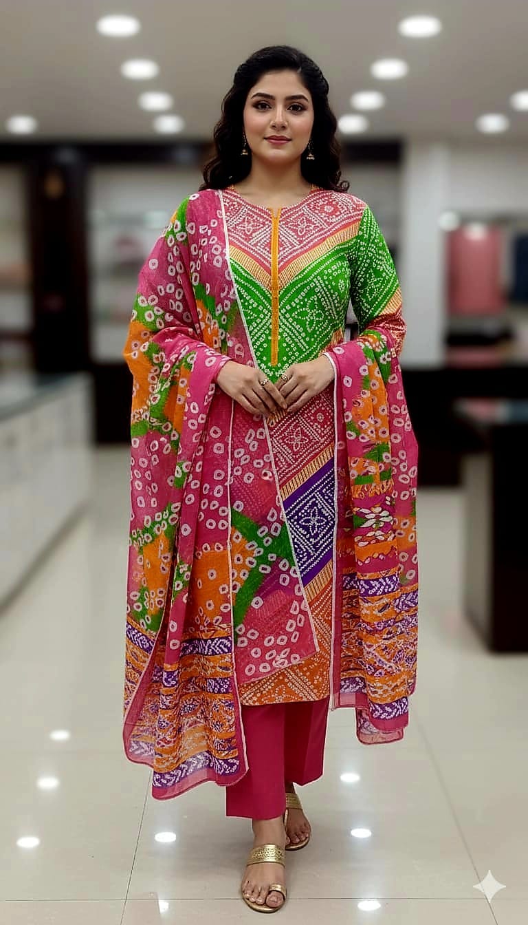 Three Piece  Cotton febrics