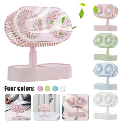 Double Motor Folding Table Top Fan
