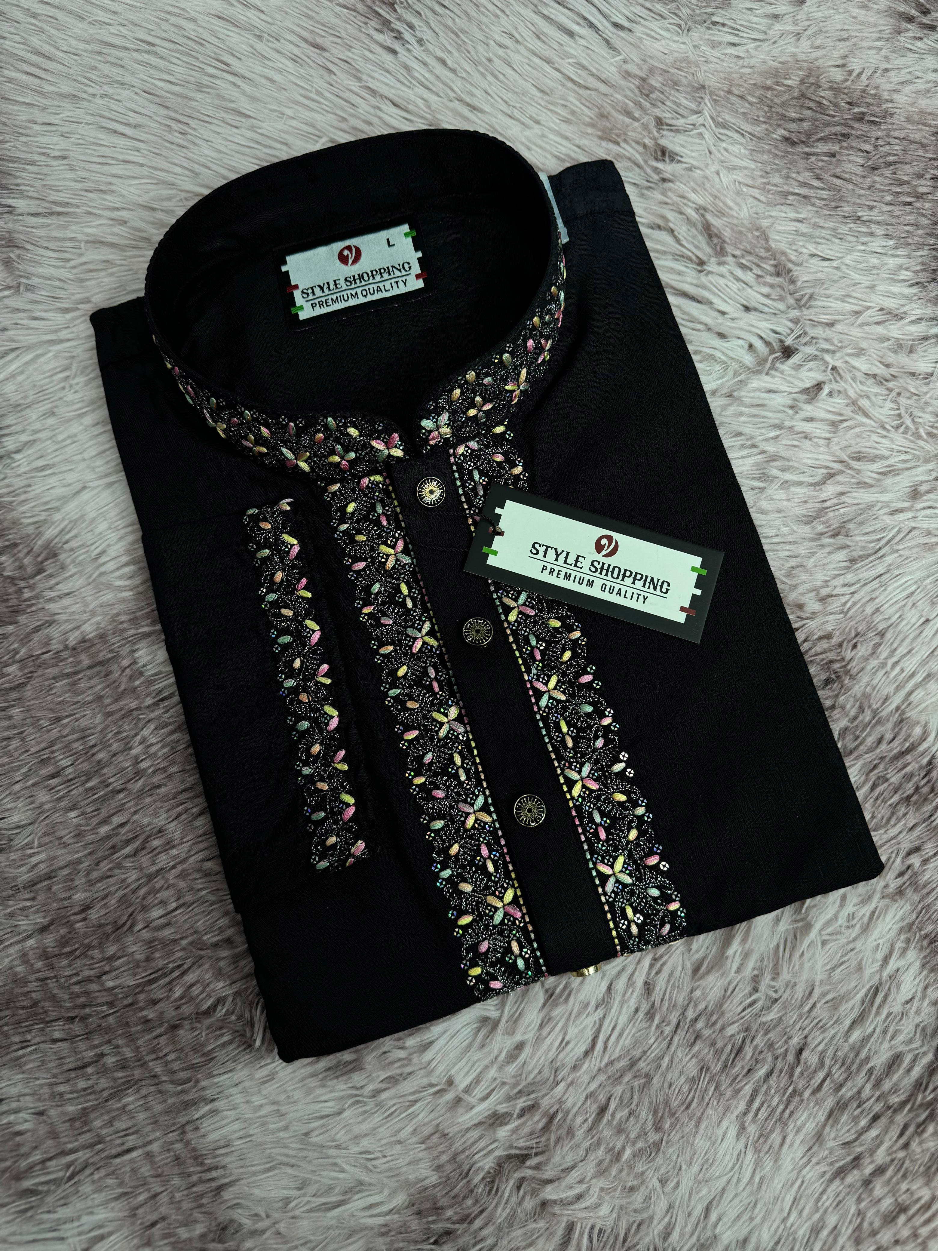 Eid Collection 2026 Black Sequence Embroidery Punjabi