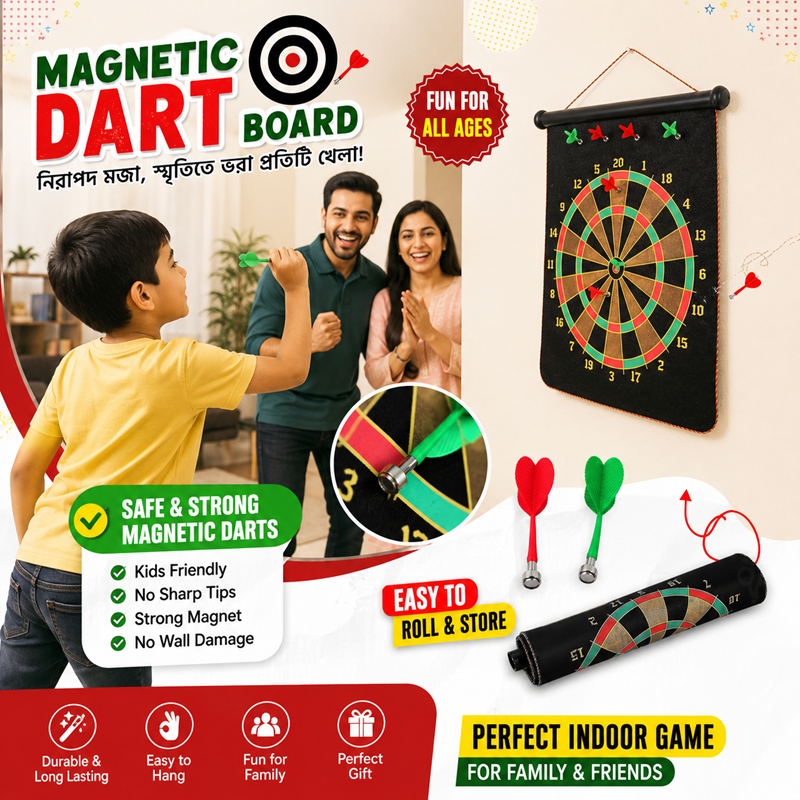 Magnetic Dart Board Magnetic Dart Game Set 17 Inch