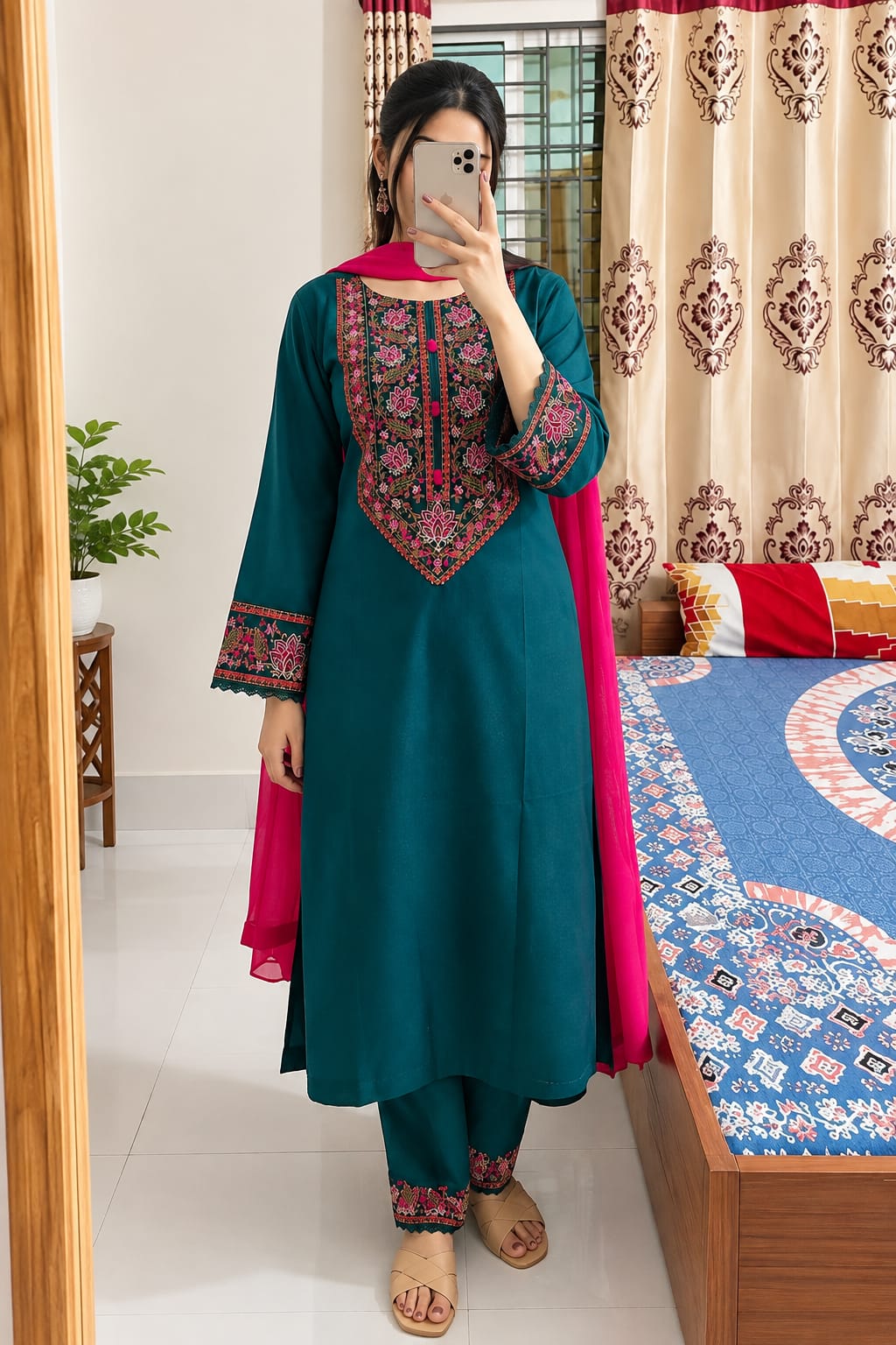 Embroidery Three Piece